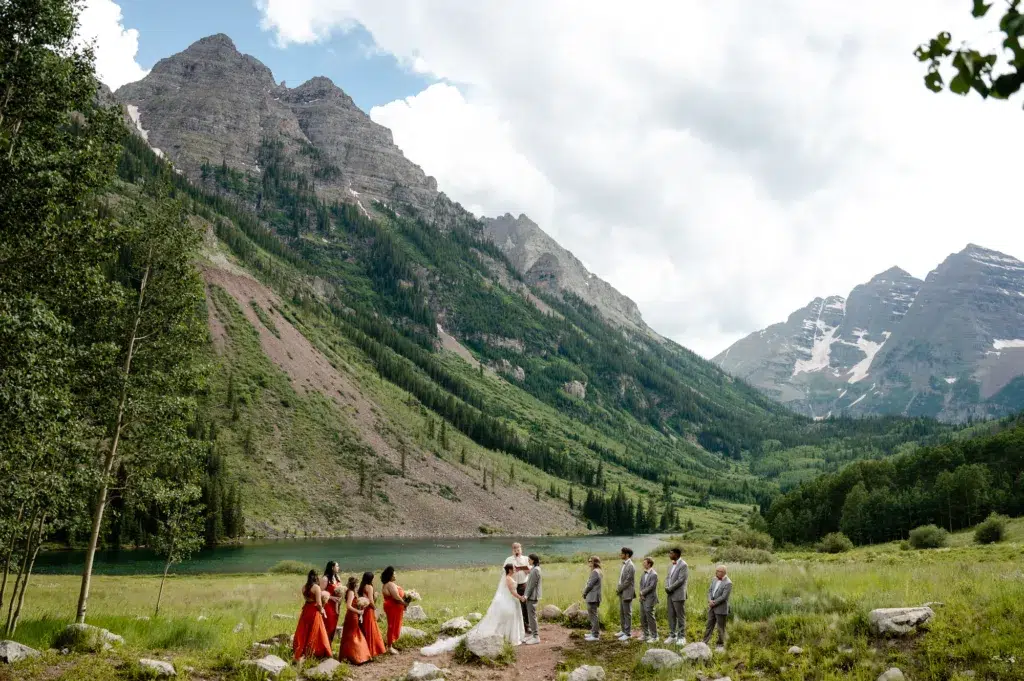 Maroon Bells Wedding Maroon Bells wedding at the Amphitheater