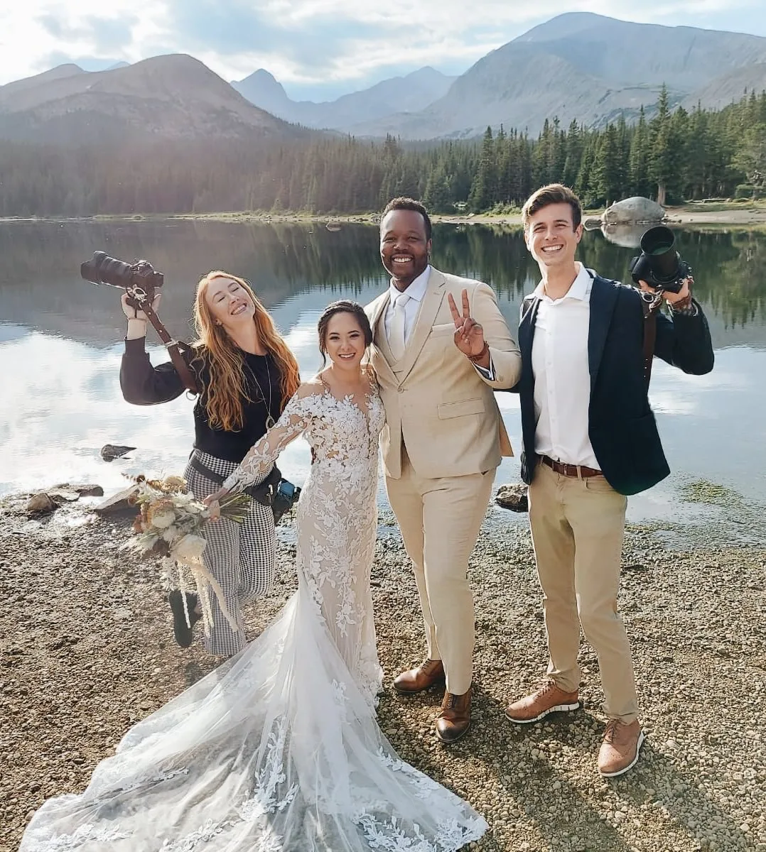 Photographers, videographers and planners of Authentic Collective's elopement packages